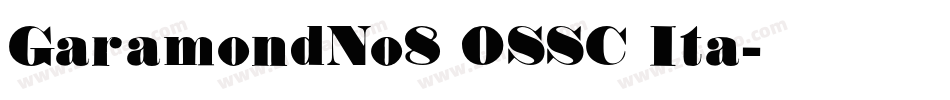 GaramondNo8 OSSC Ita字体转换